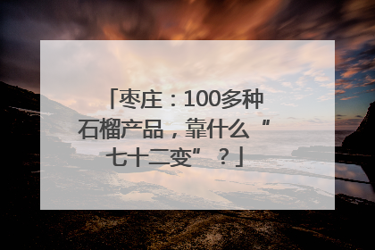 枣庄：100多种石榴产品，靠什么“七十二变”？