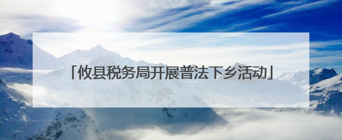 攸县税务局开展普法下乡活动