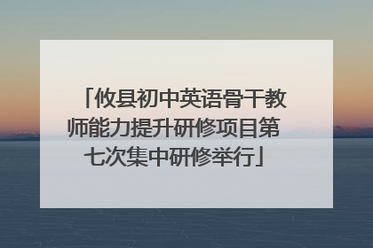 攸县初中英语骨干教师能力提升研修项目第七次集中研修举行