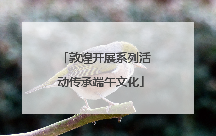 敦煌开展系列活动传承端午文化