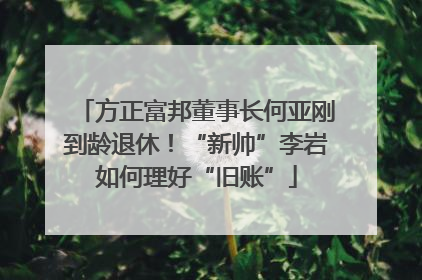 方正富邦董事长何亚刚到龄退休！“新帅”李岩如何理好“旧账”