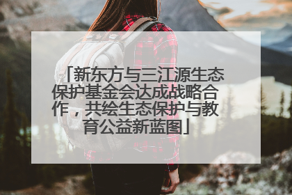 新东方与三江源生态保护基金会达成战略合作，共绘生态保护与教育公益新蓝图