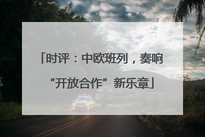 时评：中欧班列，奏响“开放合作”新乐章