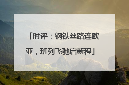 时评：钢铁丝路连欧亚，班列飞驰启新程