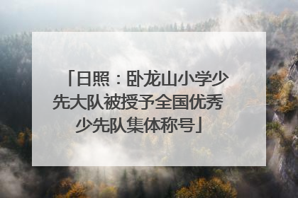 日照：卧龙山小学少先大队被授予全国优秀少先队集体称号