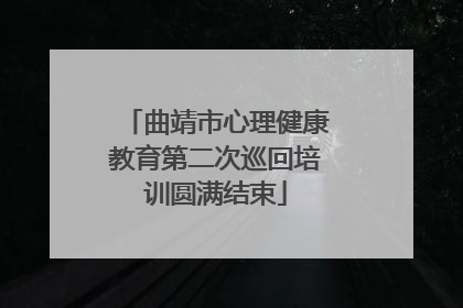 曲靖市心理健康教育第二次巡回培训圆满结束