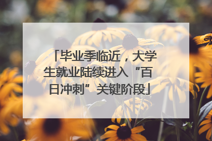 毕业季临近，大学生就业陆续进入“百日冲刺”关键阶段