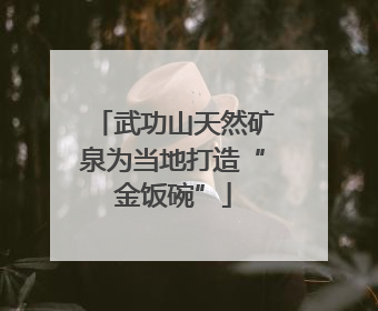 武功山天然矿泉为当地打造“金饭碗”