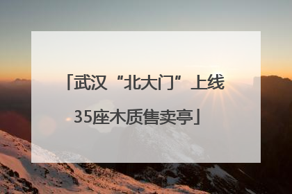 武汉“北大门”上线35座木质售卖亭