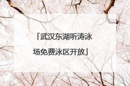 武汉东湖听涛泳场免费泳区开放