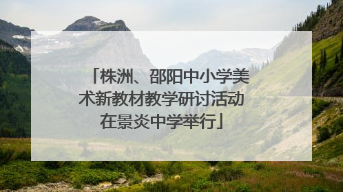 株洲、邵阳中小学美术新教材教学研讨活动在景炎中学举行