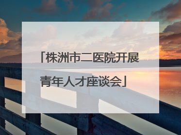 株洲市二医院开展青年人才座谈会