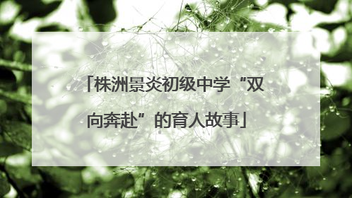 株洲景炎初级中学“双向奔赴”的育人故事