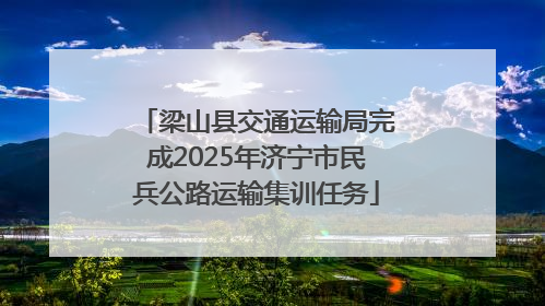 梁山县交通运输局完成2025年济宁市民兵公路运输集训任务