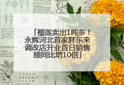 榴莲卖出1吨多！永辉河北首家胖东来调改店开业首日销售额同比增10倍