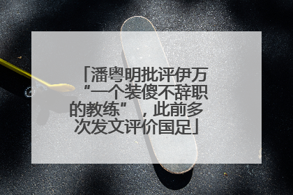 潘粤明批评伊万“一个装傻不辞职的教练”，此前多次发文评价国足