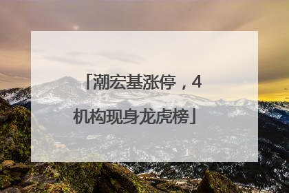 潮宏基涨停，4机构现身龙虎榜