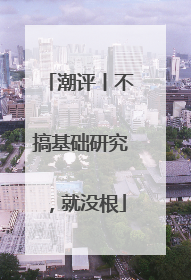 潮评丨不搞基础研究，就没根