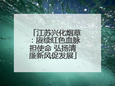 江苏兴化烟草：赓续红色血脉担使命 弘扬清廉新风促发展