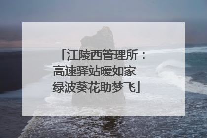 江陵西管理所：高速驿站暖如家 绿波葵花助梦飞