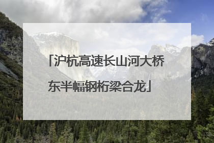 沪杭高速长山河大桥东半幅钢桁梁合龙