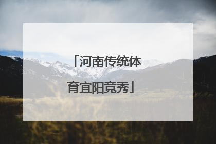 河南传统体育宜阳竞秀