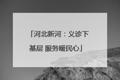河北新河：义诊下基层 服务暖民心