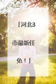 河北3市最新任免！