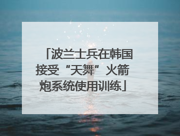 波兰士兵在韩国接受“天舞”火箭炮系统使用训练
