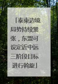 泰柬边境局势持续紧张，东盟可设定近中远三阶段目标进行斡旋