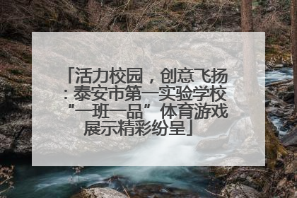 活力校园，创意飞扬：泰安市第一实验学校“一班一品”体育游戏展示精彩纷呈
