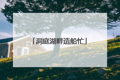 洞庭湖畔造船忙