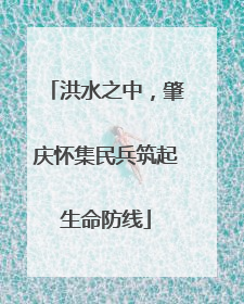 洪水之中，肇庆怀集民兵筑起生命防线