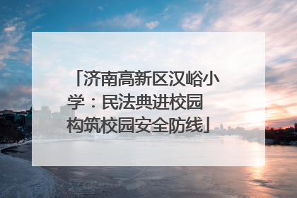 济南高新区汉峪小学：民法典进校园 构筑校园安全防线