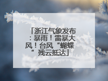 浙江气象发布：暴雨！雷暴大风！台风“蝴蝶”残云抵达