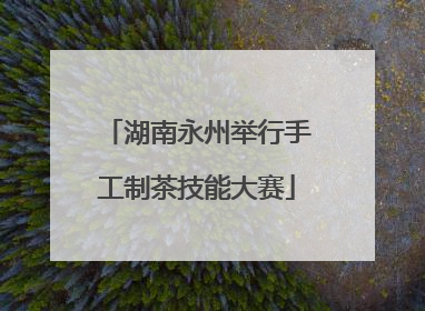 湖南永州举行手工制茶技能大赛