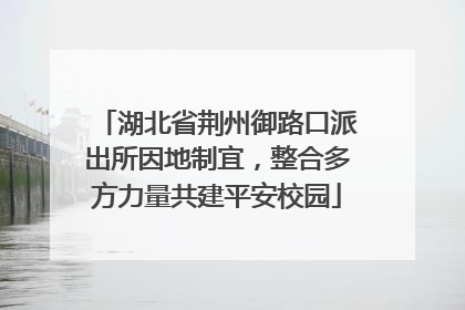 湖北省荆州御路口派出所因地制宜，整合多方力量共建平安校园