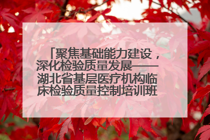 聚焦基础能力建设，深化检验质量发展——湖北省基层医疗机构临床检验质量控制培训班（孝感站）成功举办