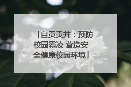 自贡贡井：预防校园霸凌 营造安全健康校园环境