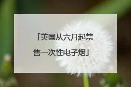 英国从六月起禁售一次性电子烟