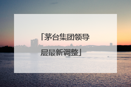茅台集团领导层最新调整
