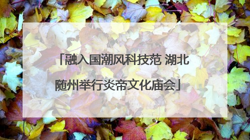 融入国潮风科技范 湖北随州举行炎帝文化庙会