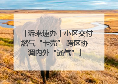 诉来速办丨小区交付燃气“卡壳” 跨区协调内外“通气”