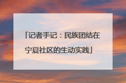 记者手记：民族团结在宁夏社区的生动实践