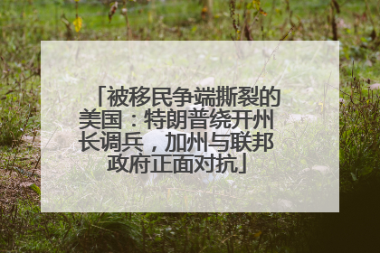 被移民争端撕裂的美国：特朗普绕开州长调兵，加州与联邦政府正面对抗