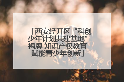 西安经开区“科创少年计划共建基地”揭牌 知识产权教育赋能青少年创新