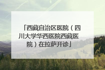 西藏自治区医院（四川大学华西医院西藏医院）在拉萨开诊
