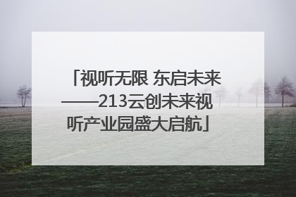 视听无限 东启未来——213云创未来视听产业园盛大启航