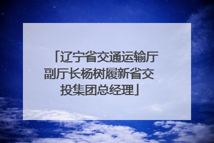 辽宁省交通运输厅副厅长杨树履新省交投集团总经理