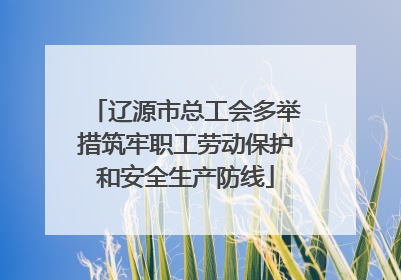辽源市总工会多举措筑牢职工劳动保护和安全生产防线